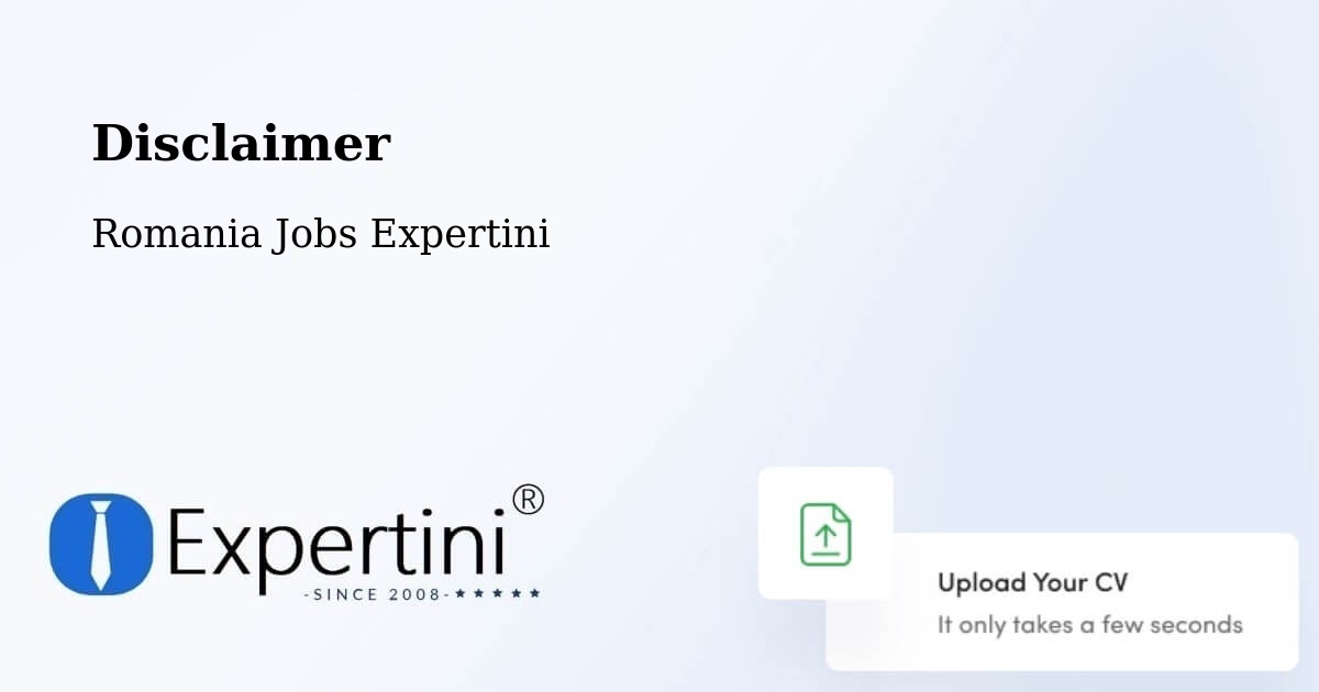 Disclaimer – Comuna Sanislău - Romania Jobs Expertini